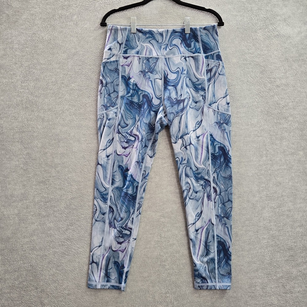 Victoria's Secret Women Pants 14 Blue Geometric On Point Flow Yoga Leggings